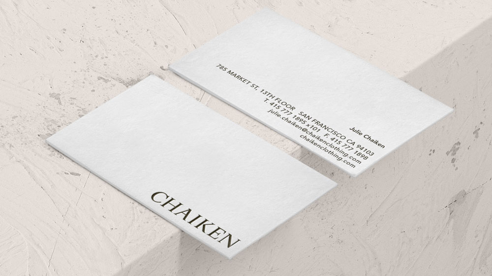 Chaiken Business Card Design